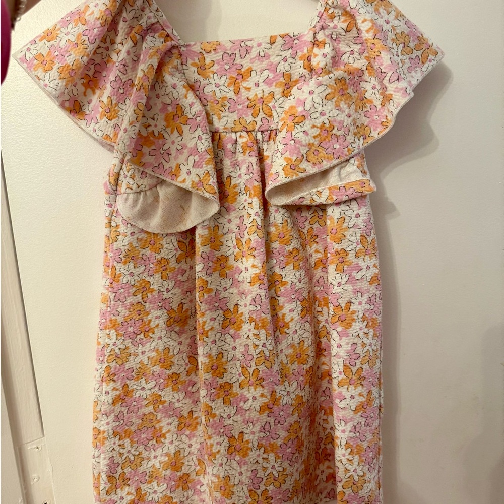 Zara Orange and Pink Ruffled Sundress